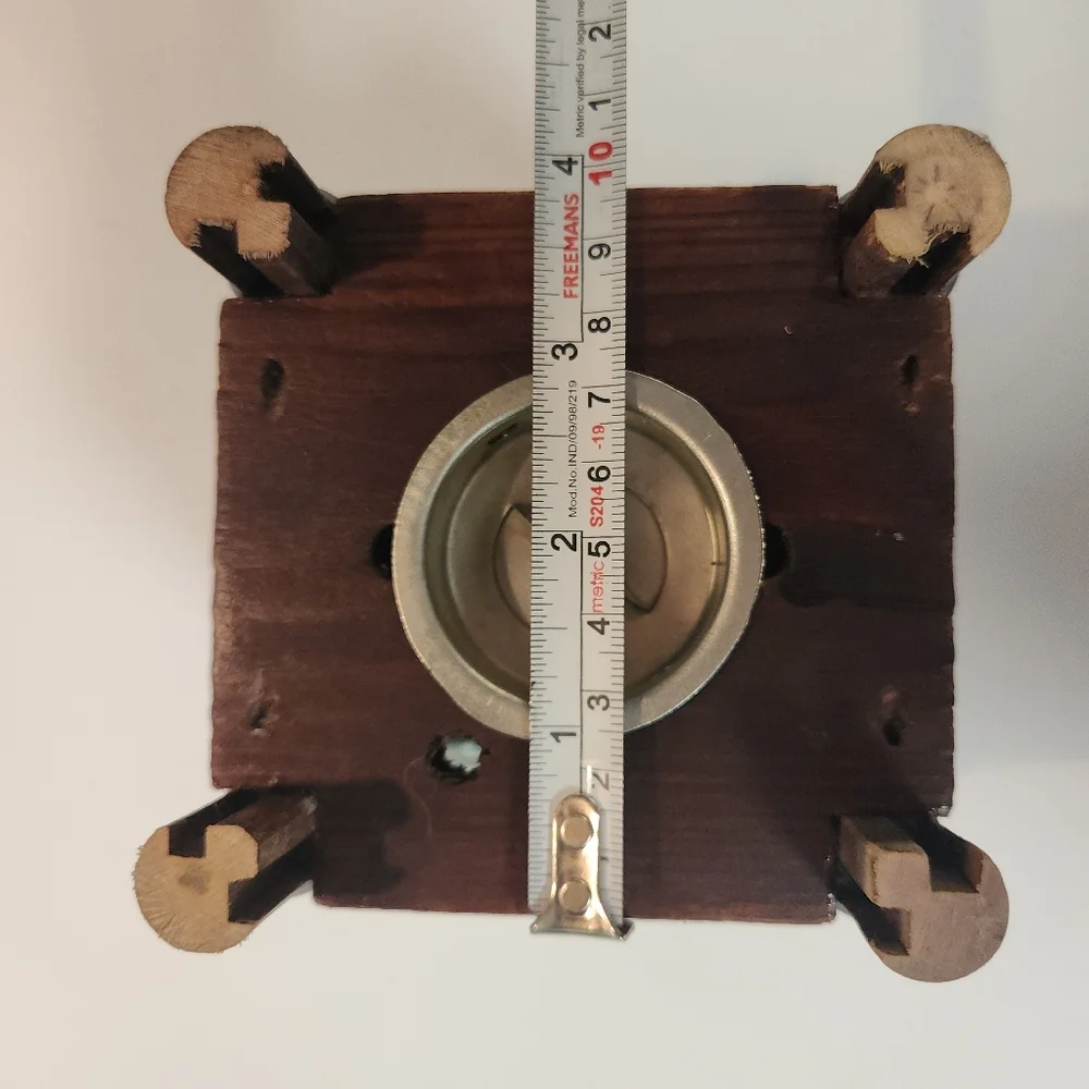 Wooden Square Tealight Holder